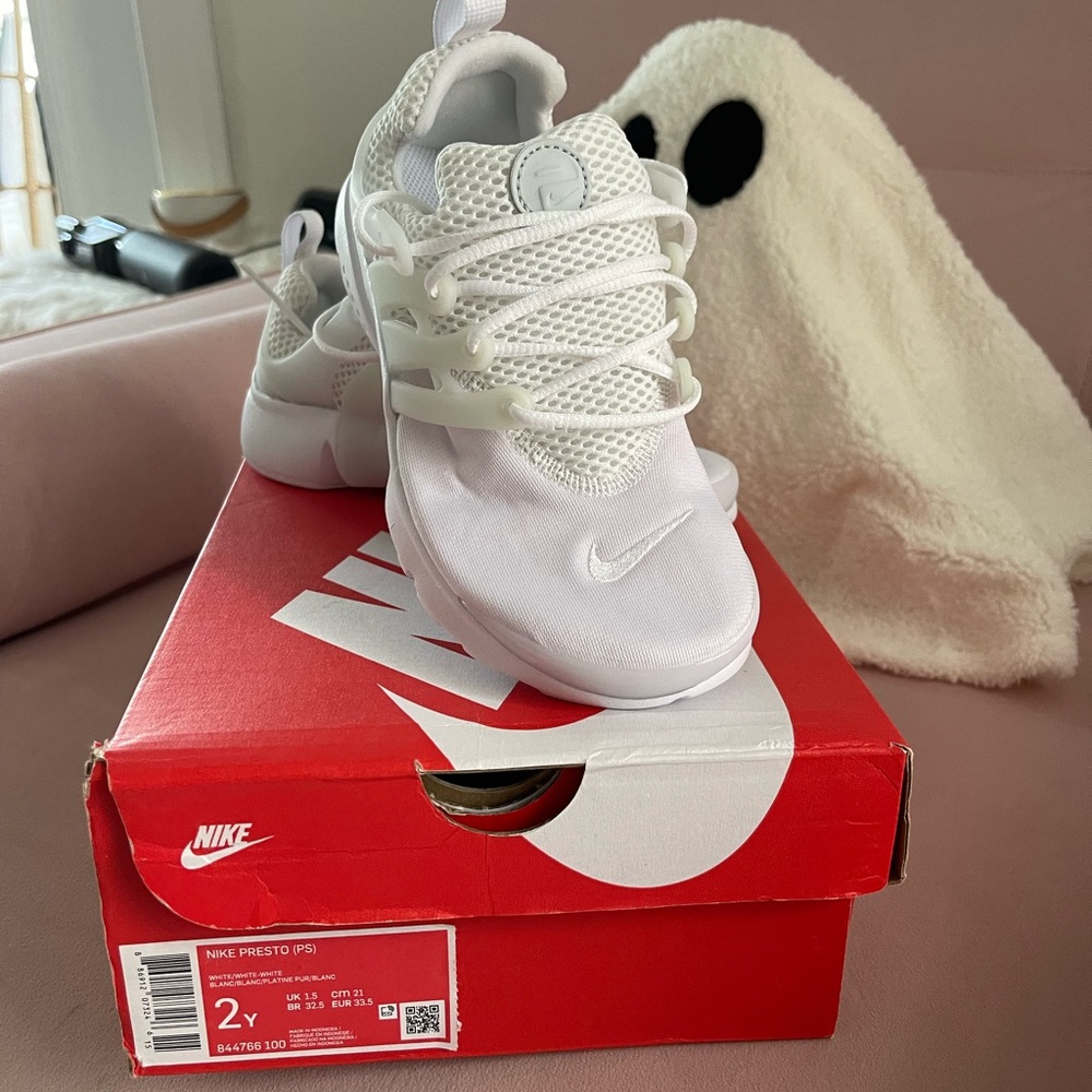 Brand new inbox, kids, Nike Presto all white